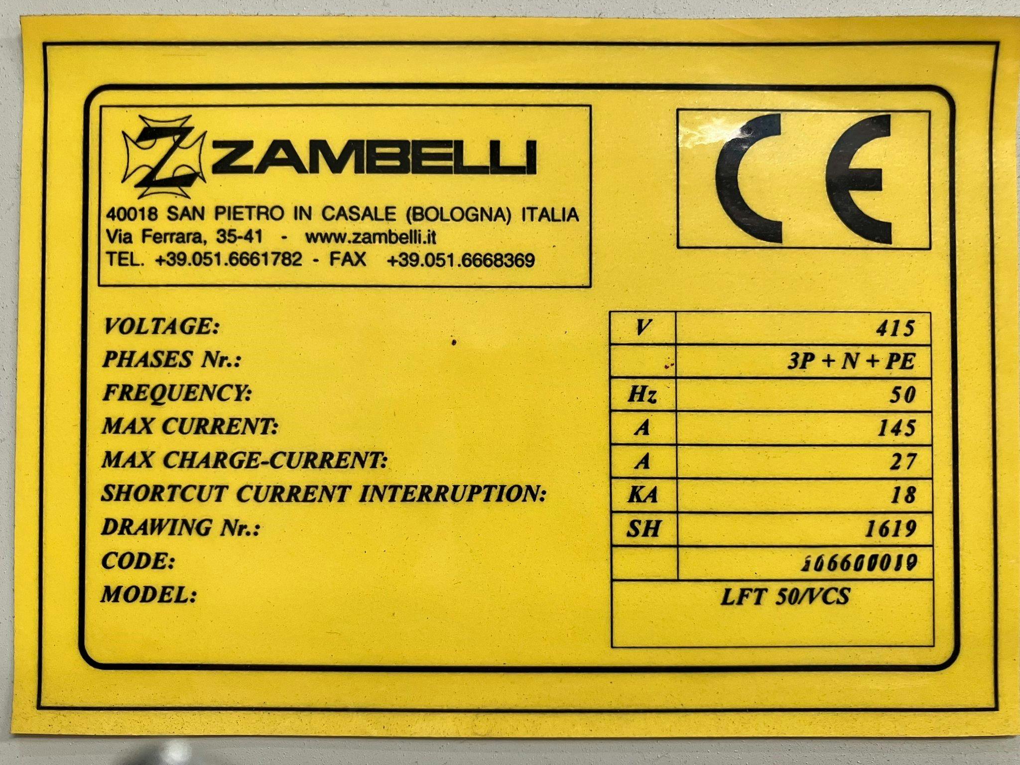 Placa de identificación of Zambelli LFT 50/VCS 